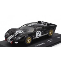 1:43 Масштабная модель FORD Gt40 Mkii 7.0l V8 Team Shelby American Inc. №2 Winner 24h Le Mans (1966) Bruce Mclaren - Chris Amon, Black White