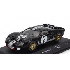 1:43 Масштабная модель FORD Gt40 Mkii 7.0l V8 Team Shelby American Inc. №2 Winner 24h Le Mans (1966) Bruce Mclaren - Chris Amon, Black White