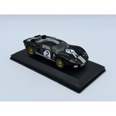 1:43 Масштабная модель FORD Gt40 Mkii 7.0l V8 Team Shelby American Inc. №2 Winner 24h Le Mans (1966) Bruce Mclaren - Chris Amon, Black White