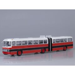 1:43 Масштабная модель Автобус Икарус-180, красно-черный (Болгария)