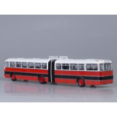 1:43 Масштабная модель Автобус Икарус-180, красно-черный (Болгария)