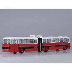 1:43 Масштабная модель Автобус Икарус-180, красно-черный (Болгария)