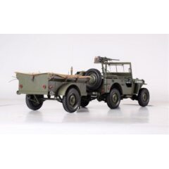1:8 Масштабная модель JEEP Willys 4х4 USA с прицепом и противотанковой пушкой 1943 Olive Green