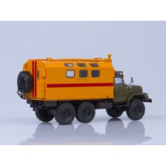 1:43 Масштабная модель ЗИЛ-131 кунг МТО-АТ (хаки-оранжевый)
