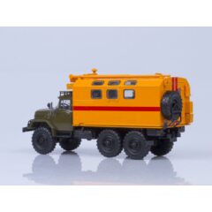 1:43 Масштабная модель ЗИЛ-131 кунг МТО-АТ (хаки-оранжевый)