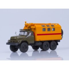 1:43 Масштабная модель ЗИЛ-131 кунг МТО-АТ (хаки-оранжевый)
