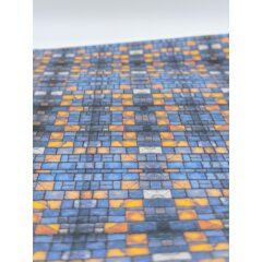 Самоклеющаяся текстура тротуарной плитки №5 (мелкая), для макетов, лист А4