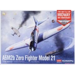 1:48 Сборная модель Авиация  Mitsubishi A6M2b Zero Fighter Model 21 The Battle of Midway