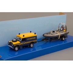 1:72 Масштабная модель Land Rover Defender + прицеп с катером