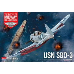 1:48 Сборная модель Авиация  USN SBD-3 The Battle of Midway 80th Anniversary