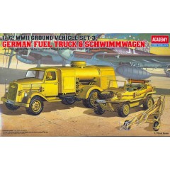 1:72 Сборная модель German Fuel Truck & Schwimmwagen (Wwii Ground Vehicle Set-3)