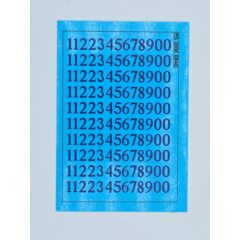 1:43 Набор декалей трамвайных парковых номеров Магнитогорск синие (100х70)