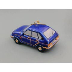Елочная игрушка "Девятка" кобальтовая