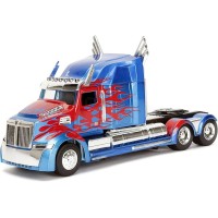 1:24 Масштабная модель WESTERN STAR 5700 Xe Tractor Truck 2009 - Optimus Prime Transformers V L'ultimo Cavaliere - Movie 2017, Blue Met Red