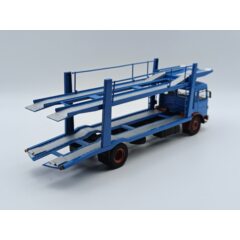 1:43 Масштабная модель MAN 19.320 с прицепом-автовозом 1970 Blue