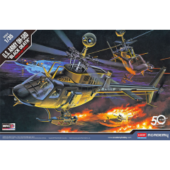 1:35 Сборная модель Авиация  U.S. ARMY OH-58D "Black Death"
