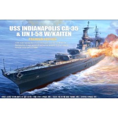 1:350 Сборная модель Корабль U.S.S. CA-35 Indianapolis "PREMIUM EDITION" :LE