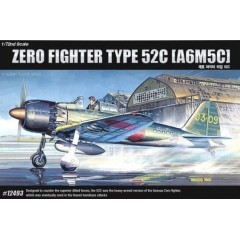 1:72 Сборная модель Самолет A6M5c Zero Fighter type 52c