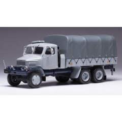 1:43 Масштабная модель PRAGA V3S 6x6 бортовой грузовик с тентом 1962 Grey