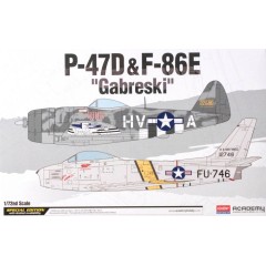 1:72 Сборная модель Самолет P-47D & F-86E Gabreski