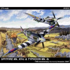 1:72 Сборная модель Самолет Spitfire Mk.14C & Typhoon Mk.IB