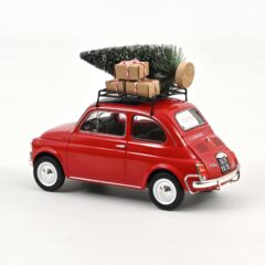 1:18 Масштабная модель FIAT 500 L "Christmas Edition" (Ёлка и подарки на крыше) 1968 Red Christmas