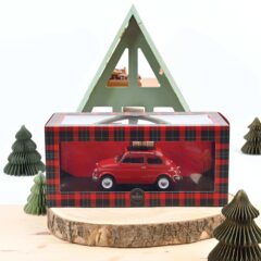 1:18 Масштабная модель FIAT 500 L "Christmas Edition" (Ёлка и подарки на крыше) 1968 Red Christmas