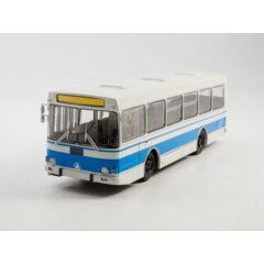 1:43 Масштабная модель Автобус ЛАЗ-4202, бело-голубой