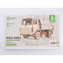1:35 Сборная модель МАЗ-5551 самосвал (ранний)