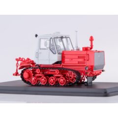 1:43 Масштабная модель Трактор Т-150 гусеничный (красный/белый)