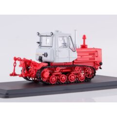 1:43 Масштабная модель Трактор Т-150 гусеничный (красный/белый)