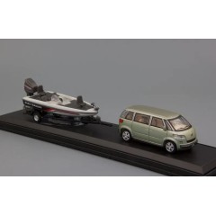 1:72 Масштабная модель VW Microbus + прицеп с катером (в боксе)