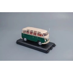 1:43 Масштабная модель VW T1 Samba (green/white) поворотные колеса