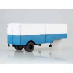 1:43 Масштабная модель Прицеп МАЗ-5217, бело-голубой