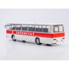 1:43 Масштабная модель Автобус Икарус-250.59 Intourist, бело-красный