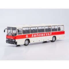 1:43 Масштабная модель Автобус Икарус-250.59 Intourist, бело-красный