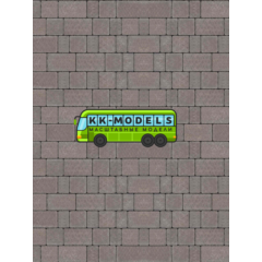 Самоклеющаяся текстура тротуарной плитки №2 (крупная), для макетов, лист А4