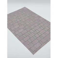 Самоклеющаяся текстура тротуарной плитки №2 (крупная), для макетов, лист А4