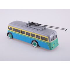 1:43 Масштабная модель Троллейбус ЯТБ-1, жёлто-голубой