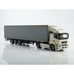 1:43 Масштабная модель КАМАЗ-5490 с полуприцепом НЕФАЗ-93341