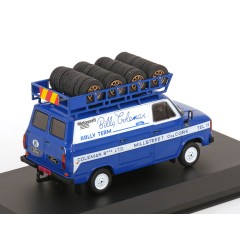 1:43 Масштабная модель FORD Transit MK II техничка "Billy Coleman Ford Rally Team" с багажником и колесами на крыше 1975