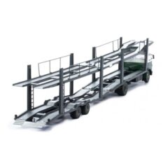 1:43 Масштабная модель MAN F7 с прицепом-автовозом (1970), Green/White