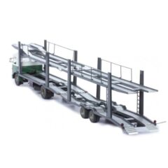 1:43 Масштабная модель MAN F7 с прицепом-автовозом (1970), Green/White