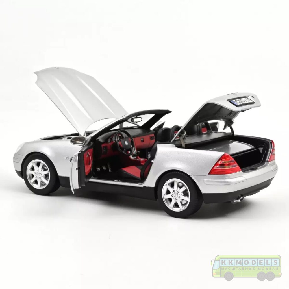 1:18 Масштабная модель MERCEDES-BENZ SLK (R172) Convertible 1996 Brillant Silver