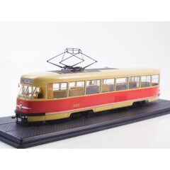 1:43 Масштабная модель Трамвай Tatra-T2, желтый/красный