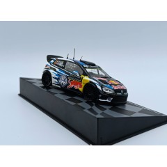 1:43 Масштабная модель VOLKSWAGEN Polo Wrc Team Volkswagen Motorsport Red Bull N 1 Winner Rally Montecarlo World Champion 2016 S.ogier - J.ingrassia, White Blue