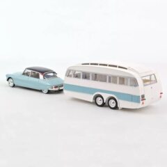 1:18 Масштабная модель CITROEN DS19 1959 Nuage Blue/Purple + кемпер-трейлер Caravane Hénon