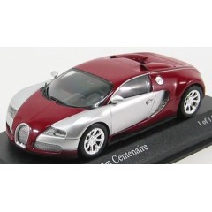 1:43 Масштабная модель Bugatti Veyron Edition Centenaire 2009 Chrome/Red