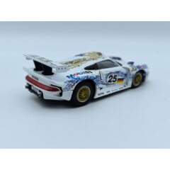1:43 Масштабная модель PORSCHE 911 Gt1 3.2l Turbo Team Porsche Ag Mobil1 №25 2nd 24h Le Mans (1996) Thierry Boutsen - Hans Joachim Stuck - Bob Wollek, White Blue