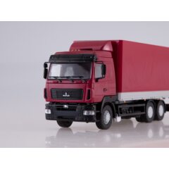 1:43 Масштабная модель МАЗ-6312 бортовой с тентом (рестайлинг)